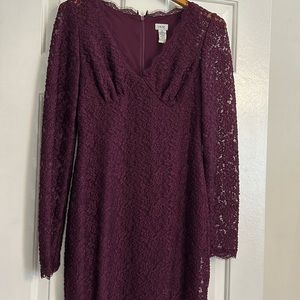 Cache lace fitted dress